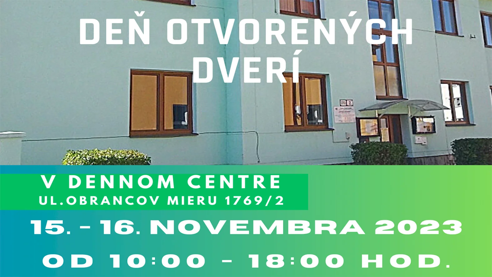 Dolnokubínske denné centrum na dva dni otvorí brány verejnosti