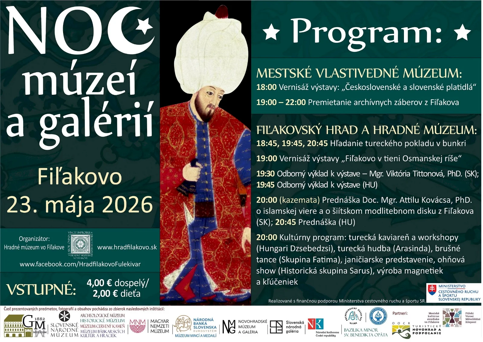 Hlavnou témou tohtoročnej Noci múzeí a galérií vo fiľakovskom hradnom múzeu bude turecká kultúra