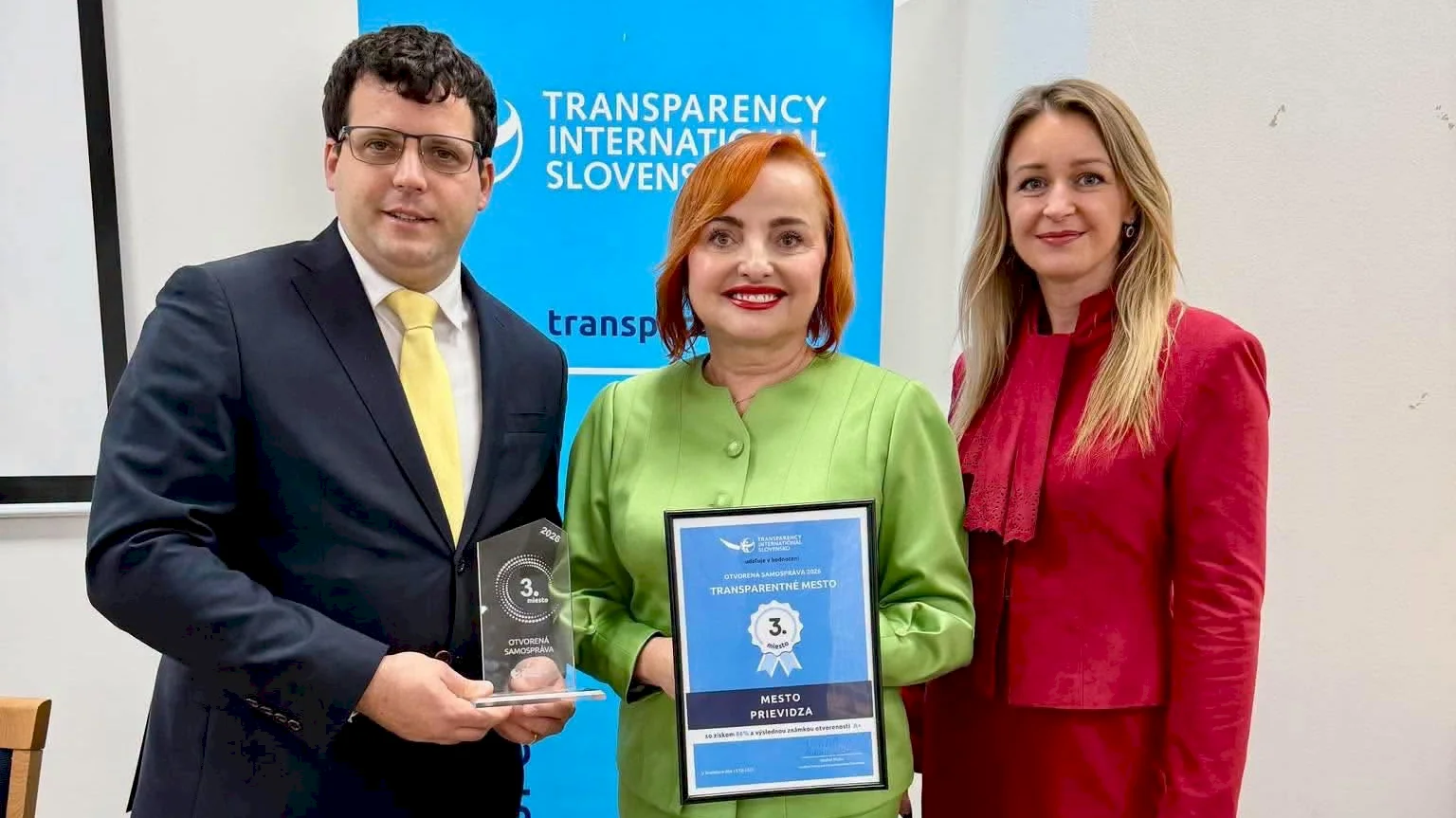 Mesto Prievidza na treťom mieste v hodnotení transparentnosti