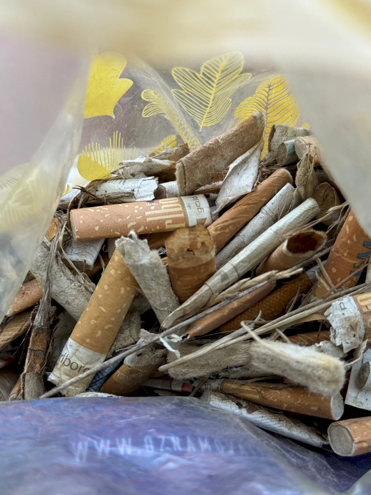 Voľne pohodenému odpadu dominujú cigaretové ohorky. Nasledujú iné plasty a papier